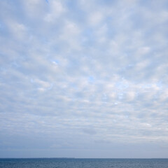 Naklejka na ściany i meble beautiful blue sky and clouds, ocean