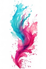 Magenta and turquoise swashes forming a border frame