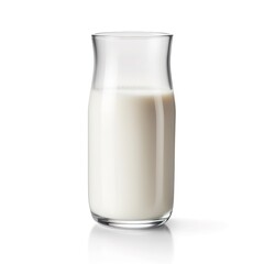 Milk on white background