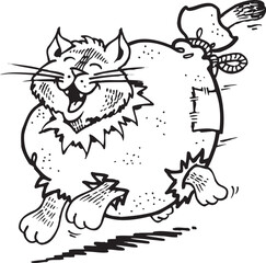 Black and white line art vector