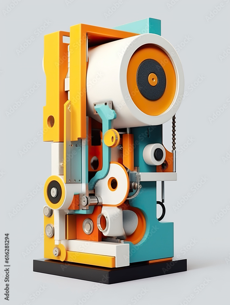 Aufkleber a machine that is sitting on top of a table. generative ai.