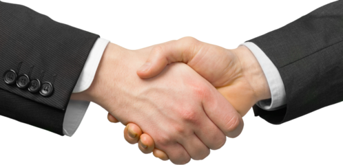 Business Deal, two business man handshake