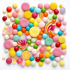 Fototapeta na wymiar candy on white background | Generative AI