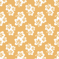 Aloha Gold Hawaiian Shirt Seamless Background Pattern