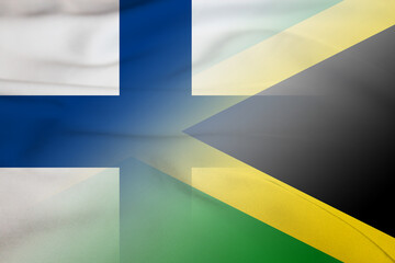 Finland and Jamaica political flag transborder relations JAM FIN