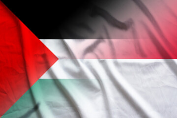 Palestinian National Authority and Indonesia state flag international negotiation IDN PSE