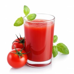 Tomato juice isolate white background