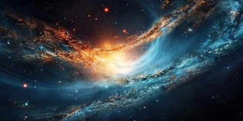 A virtual background showcasing space