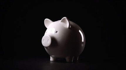 piggy bank with isolated background generative ai