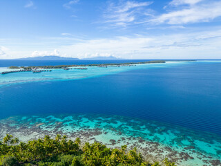 Fototapeta na wymiar Arial view of Bora Bora, French Polynesia