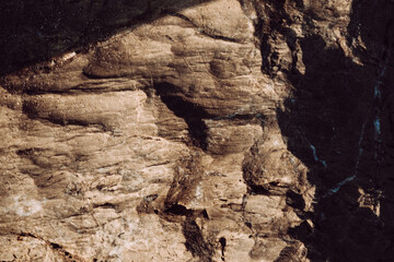 Close-up of weathered limestone rock formation on Delisha Beach, Socotra.
