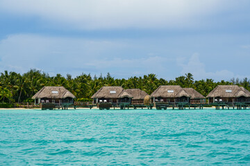 Overwater Bungalows in Bora Bora, French Polynesia