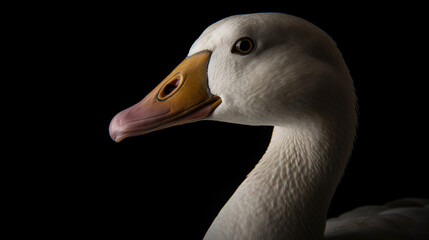 close up portrait of goose generative ai