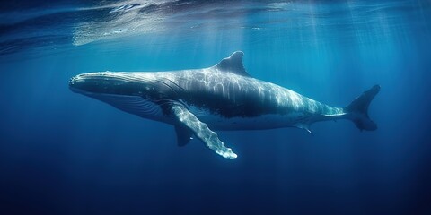 Fototapeta premium Blue whale photo