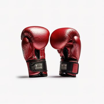 Boxing gloves photo on a white background