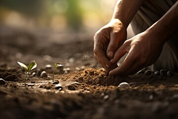 AI generated planting hands