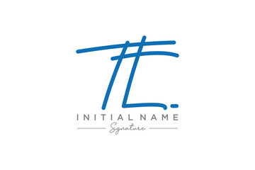 Initial TT signature logo template vector. Hand drawn Calligraphy lettering Vector illustration.