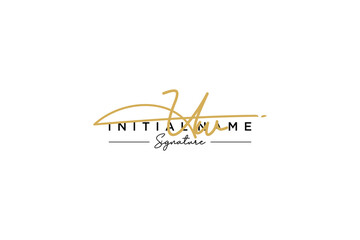 Initial UW signature logo template vector. Hand drawn Calligraphy lettering Vector illustration.