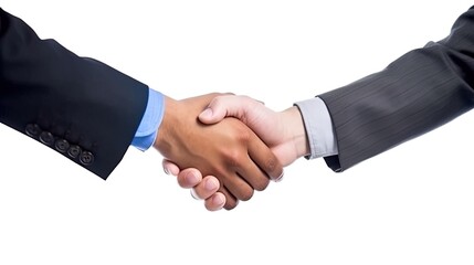 Business handshake isolate white background