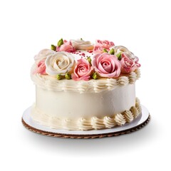 Cake photo on a white background