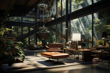 Futuristic interior