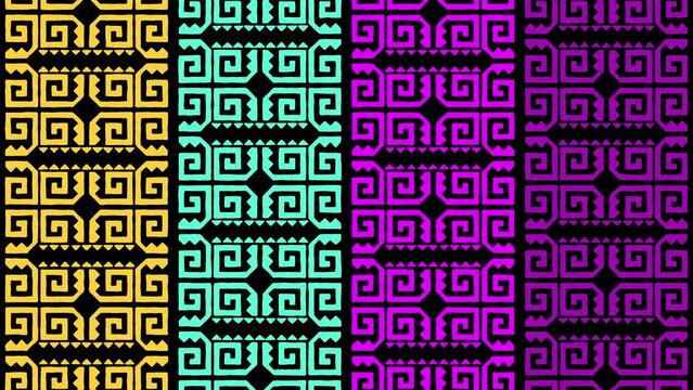 Tribal Pattern Animation with Seamless Looping