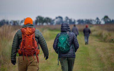 couple walking in the mountains
