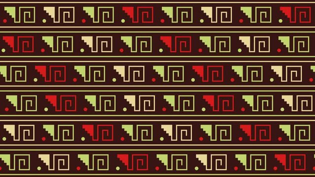 Tribal Pattern Animation with Seamless Looping