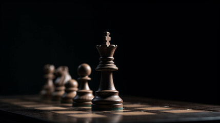 close up shot of chess generative ai