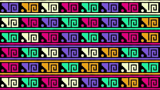 Tribal Pattern Animation with Seamless Looping