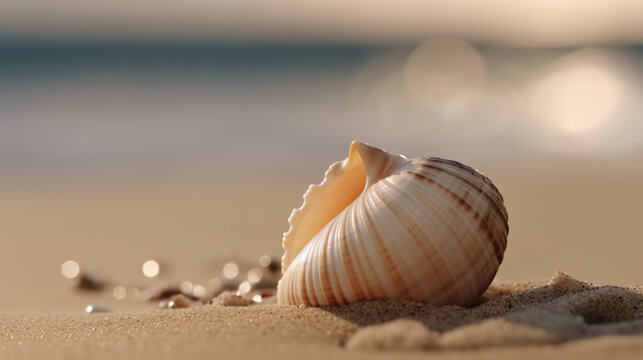 shell on the beach generative ai
