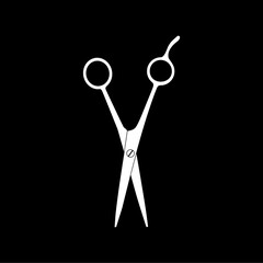 Scissors Silhouette for Pictogram, Art Illustration, Website, Apps, Logo Type or Graphic Design Element. Vector Illustration