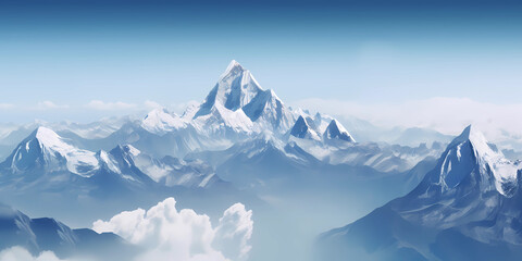 Fototapeta na wymiar Landscape ice mountains background, AI generated