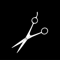 Scissors Silhouette for Pictogram, Art Illustration, Website, Apps, Logo Type or Graphic Design Element. Vector Illustration