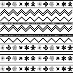 geometric line floral pattern and background texture abstract design