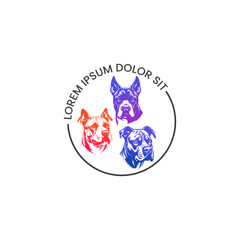 Bulldog Logo in Vector. Business bulldog security logo and emblem.  bulldog logo stock illustration. creative icon, dog symbol, dog logo