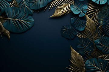 Fototapeta na wymiar Beautiful luxury dark blue textured 3D background