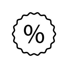 Percentage vector icon symbol illustration. on white background..eps