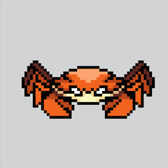 Fototapeta premium Pixel art illustration Crab. Pixelated crab. Sea crab mammal coral icon pixelated for the pixel art game and icon for website and video game. old school retro.