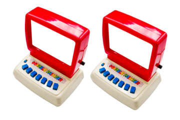 Retro Red Cube Game Toy with buttons PNG.Retro Vintage  PNG.Classic Cube Games Retro Box with transparent.Retro Game Console Marble Gaming Toy PNG.Vintage Retro TV Game Toy PNG.For graphic resources.