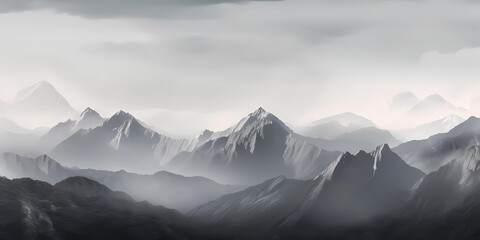 Fototapeta na wymiar Landscape green mountains top view background, AI generated