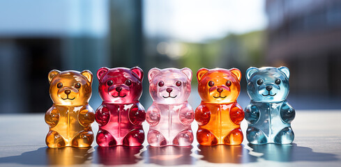 Colorful and Chewy Gummy Bears: Satisfy Your Cravings with Cannabis-Infused Edibles and Fruit Juiciness.