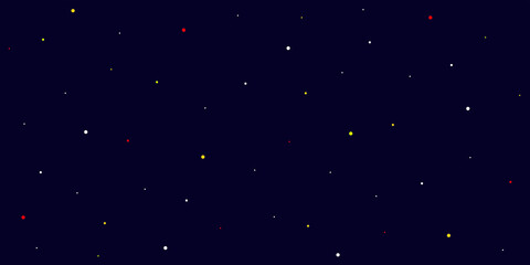 Space pattern. Abstract seamless pattern. Stars on a black background. Geometric background.