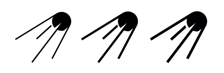 Satellite icon. Artificial satellite of the Earth. Spacecraft.