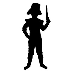 pirate with gun vector