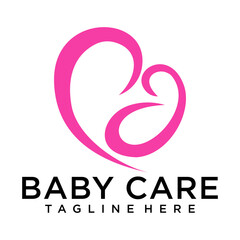 Mom And Baby Logo Icon Baby Care Design Concept Template Mother Care Logo