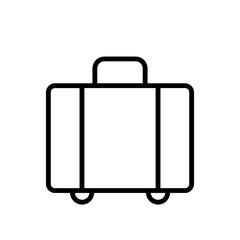 Luggage Travel and tourism icon with black outline style. bag, baggage, suitcase, case, handbag, briefcase, trip. Vector illustration