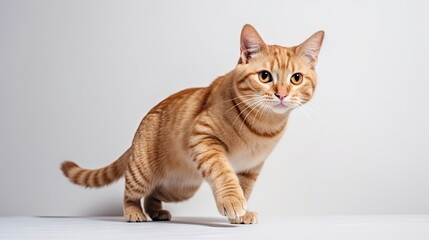 Obraz premium cute cat on white background, full body
