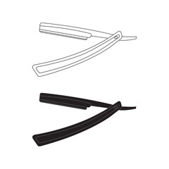 beard mustache penknife icon