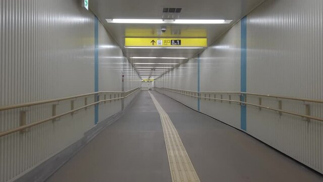Sendai, Miyagi, Japan, May 2022. Taken while walking through the aisle of Aoba Station on the Tozai Subway Line.